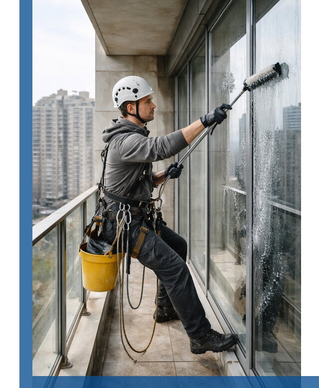 Профессиональная мойка балконного остекления в Тольятти