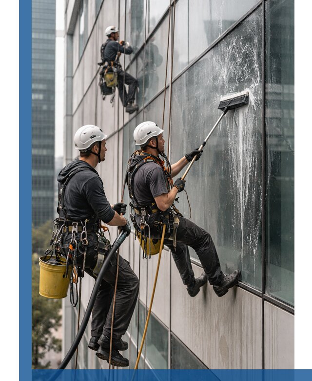 Профессиональная высотная мойка фасадов зданий в Тольятти