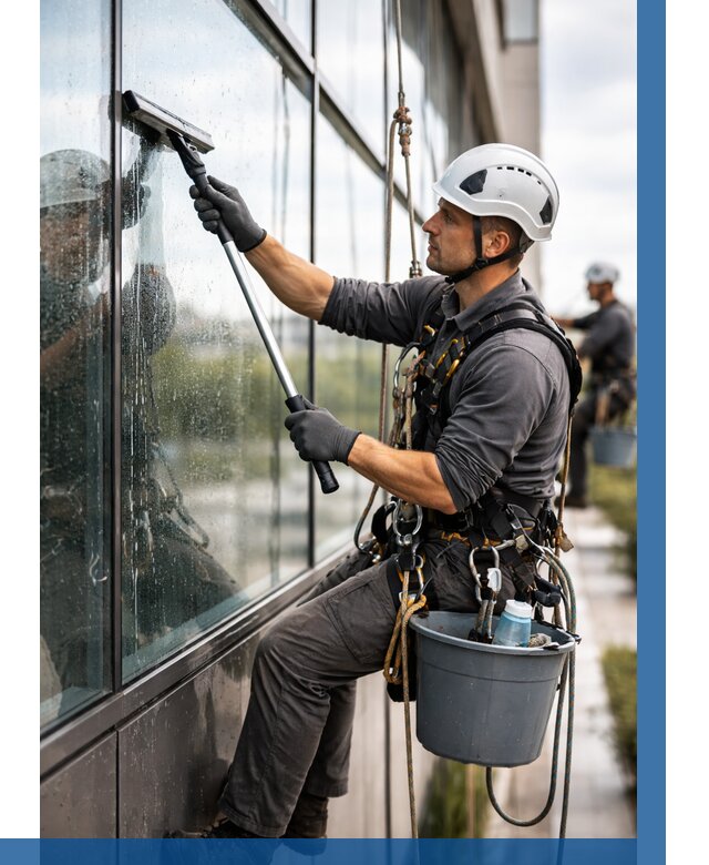 Мойка стеклянных фасадов в Тольятти от 207 р. | ВЫСОТНИК-Тля