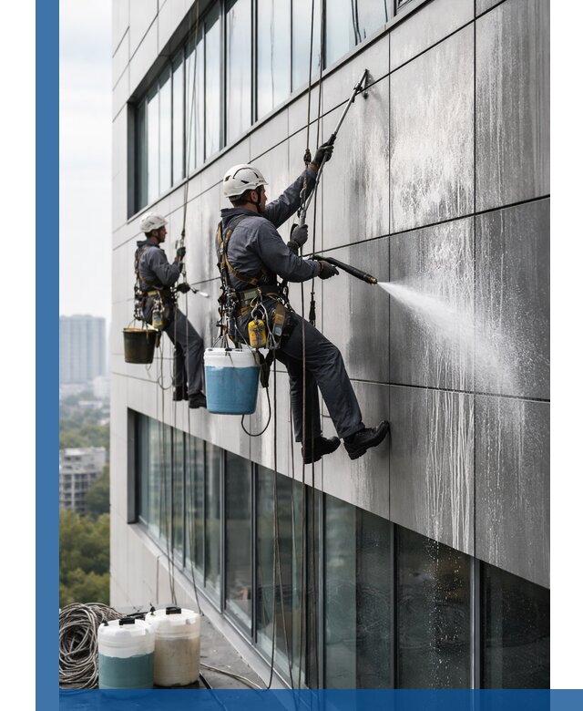 Профессиональная мойка вентилируемых фасадов в Тольятти