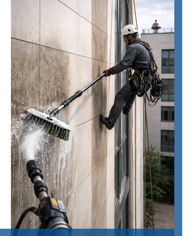 Мойка фасада из керамогранита в Тольятти от 310 р. | ВЫСОТНИК-Тля