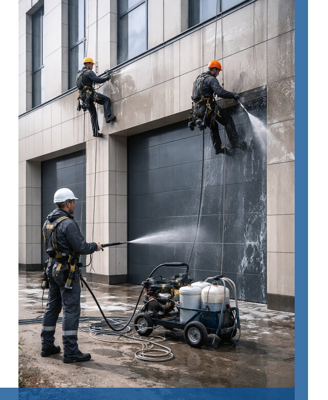 Послестроительная мойка фасада в Тольятти от 310 р. | ВЫСОТНИК-Тля