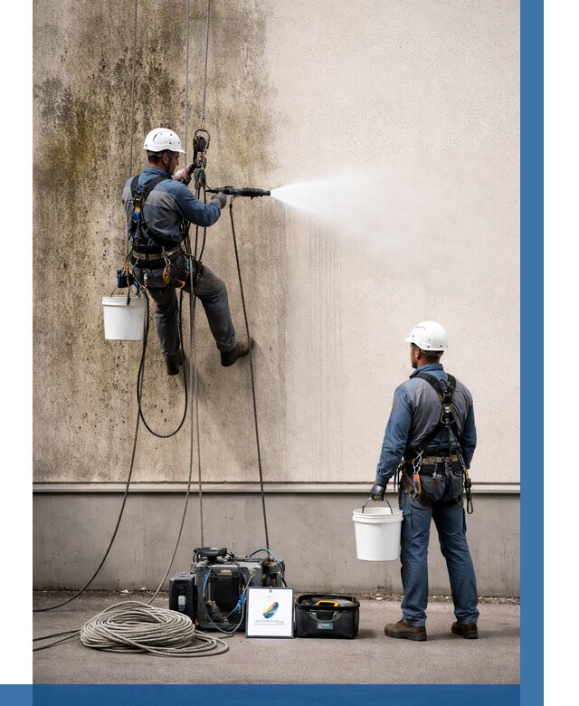 Очистка фасада от плесени в Тольятти от 310 р. | ВЫСОТНИК-Тля