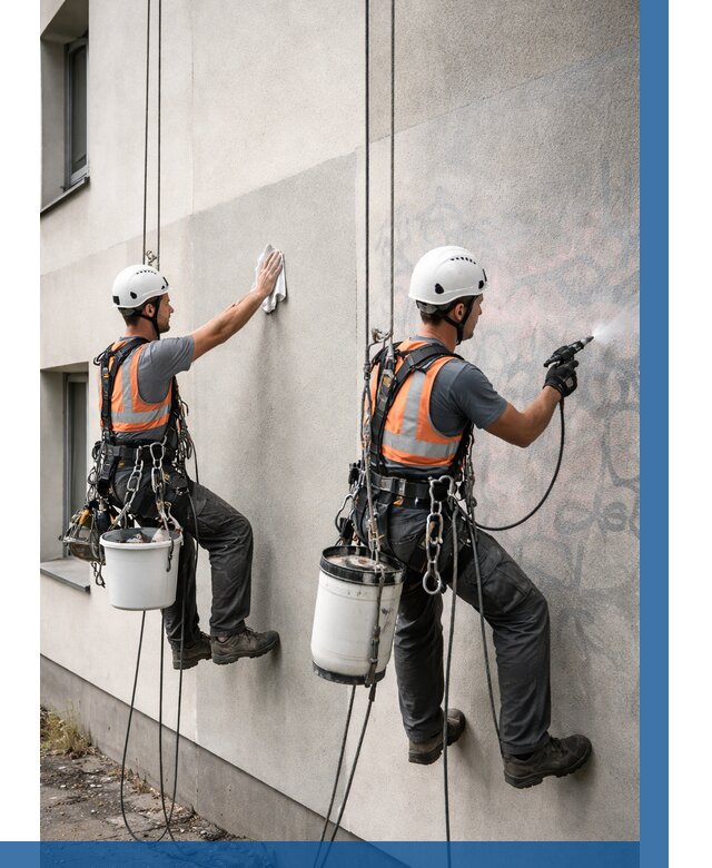 Антиграффити покрытие фасада в Тольятти от 621 р. | ВЫСОТНИК-Тля