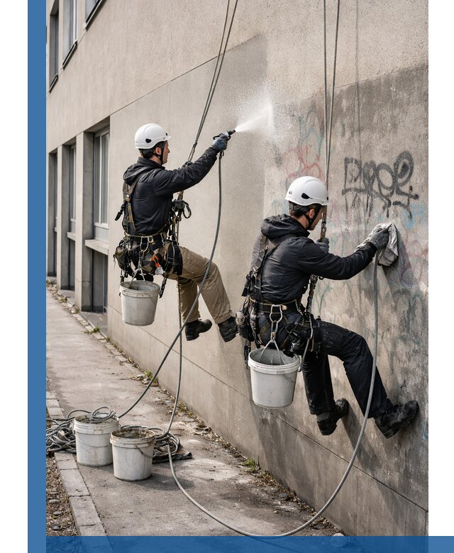 Антиграффити покрытие фасада с защитой от надписей в Тольятти