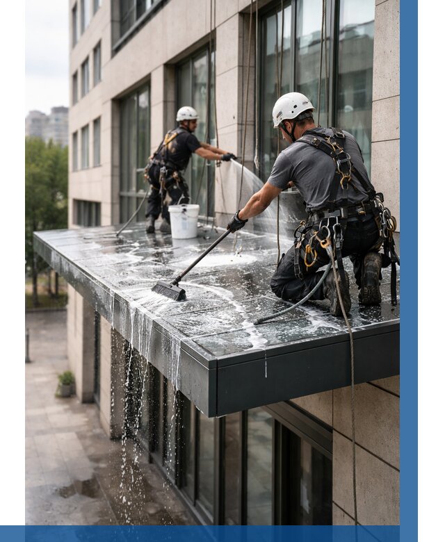 Мойка козырьков и навесов в Тольятти от 3620 р. | ВЫСОТНИК-Тля