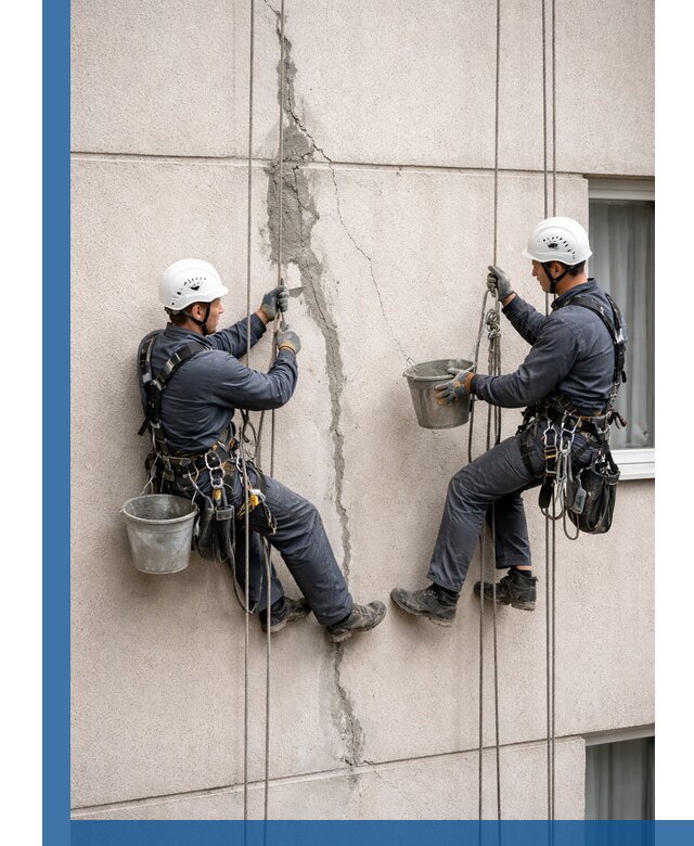 Заделка трещин на фасаде в Тольятти с гарантийным ремонтом