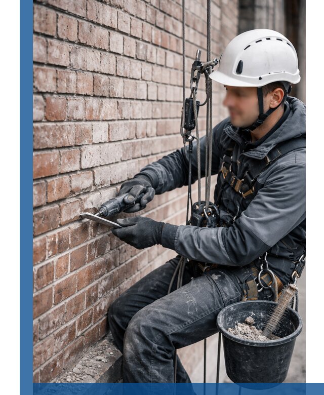 Расшивка кирпичных швов фасадов и стен, ремонт в Тольятти