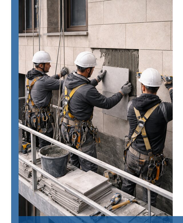 Ремонт облицовки фасада плиткой в Тольятти с гарантией