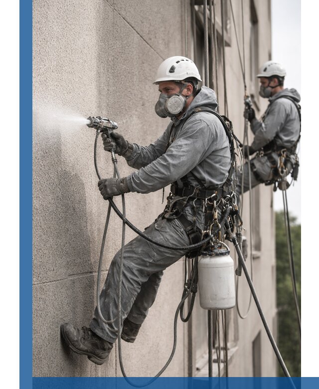 Безвоздушная покраска фасадов зданий в Тольятти профессионально