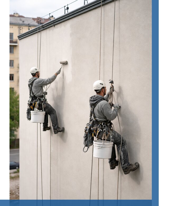 Покраска оштукатуренного фасада в Тольятти от 331 р. | ВЫСОТНИК-Тля