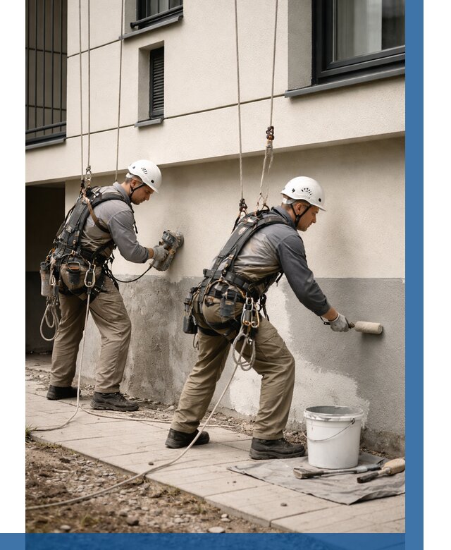 Окраска цоколя здания в Тольятти от 465 р. под ключ | ВЫСОТНИК-Тля