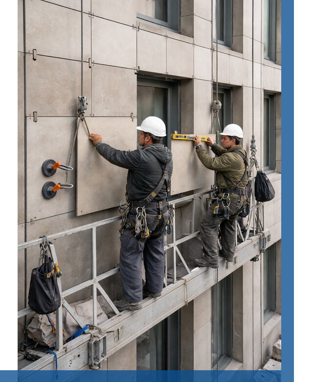 Монтаж керамогранита на фасад в Тольятти от 2586 р. | ВЫСОТНИК-Тля