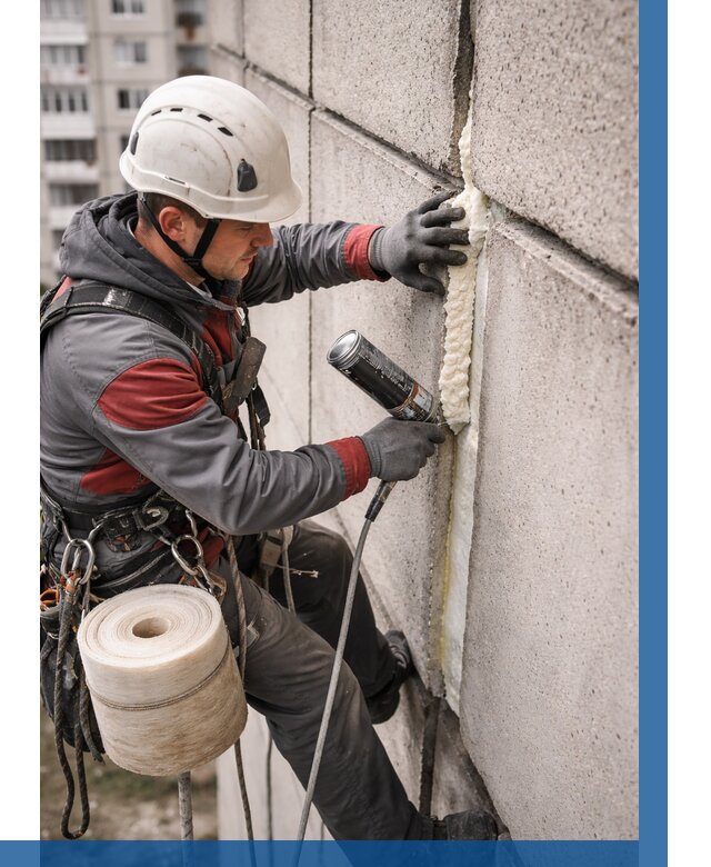 Утепление межпанельных швов в Тольятти от 724 р. | ВЫСОТНИК-Тля