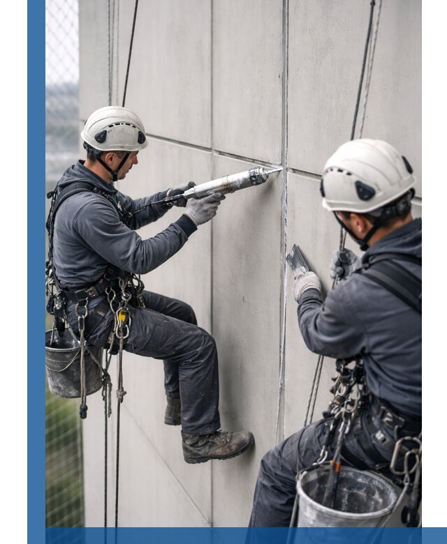 Первичная герметизация швов фасадов и кровель в Тольятти