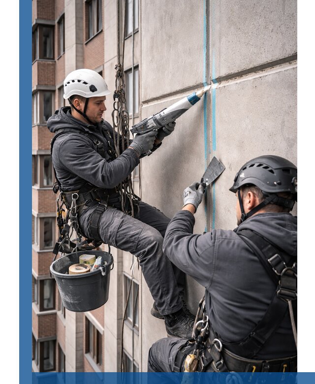 Вторичная герметизация швов фасада и кровли в Тольятти