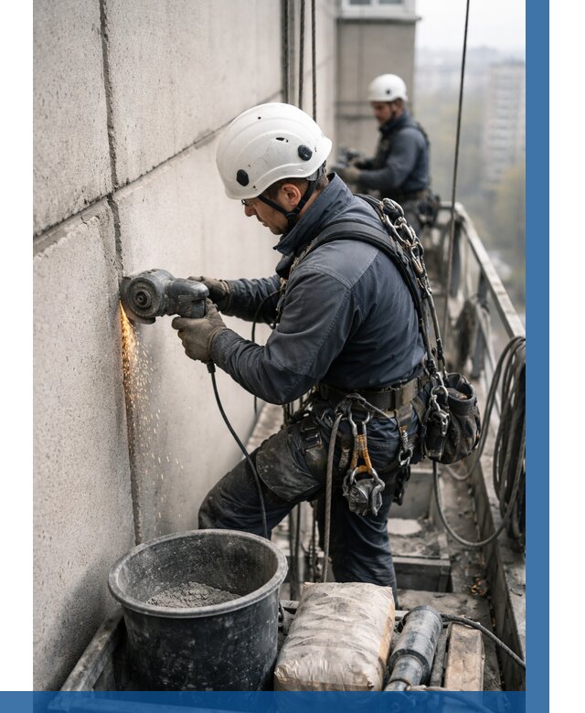 Штробление межпанельных швов в Тольятти от 1241 р. | ВЫСОТНИК-Тля