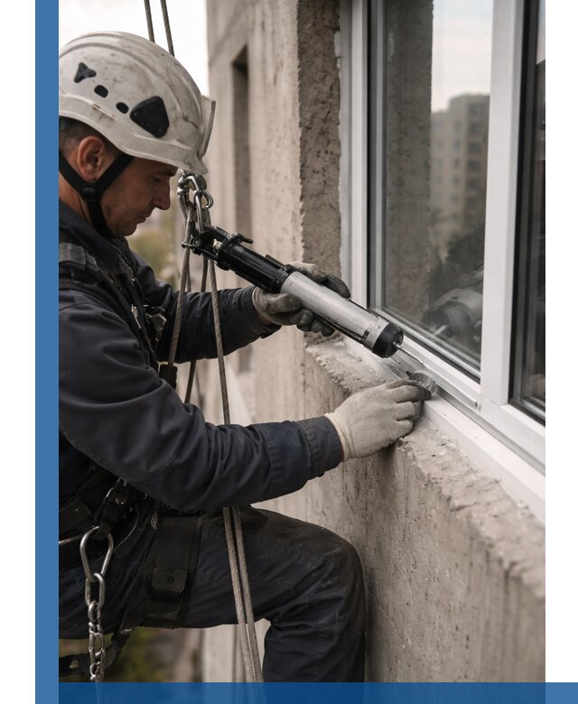 Герметизация оконных швов снаружи в Тольятти профессионально