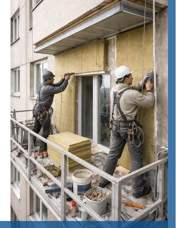 Утепление балкона снаружи в Тольятти от 1655 р. под ключ ВЫСОТНИК-Тля