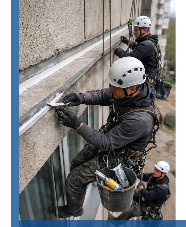 Герметизация примыкания балкона в Тольятти под ключ с гарантией