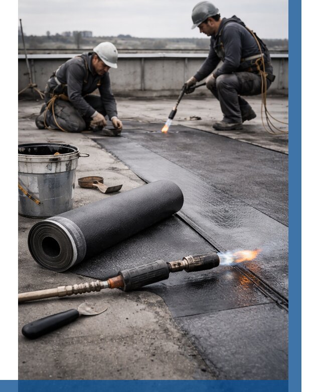 Ремонт рулонной кровли в Тольятти от 672 р. | ВЫСОТНИК-Тля