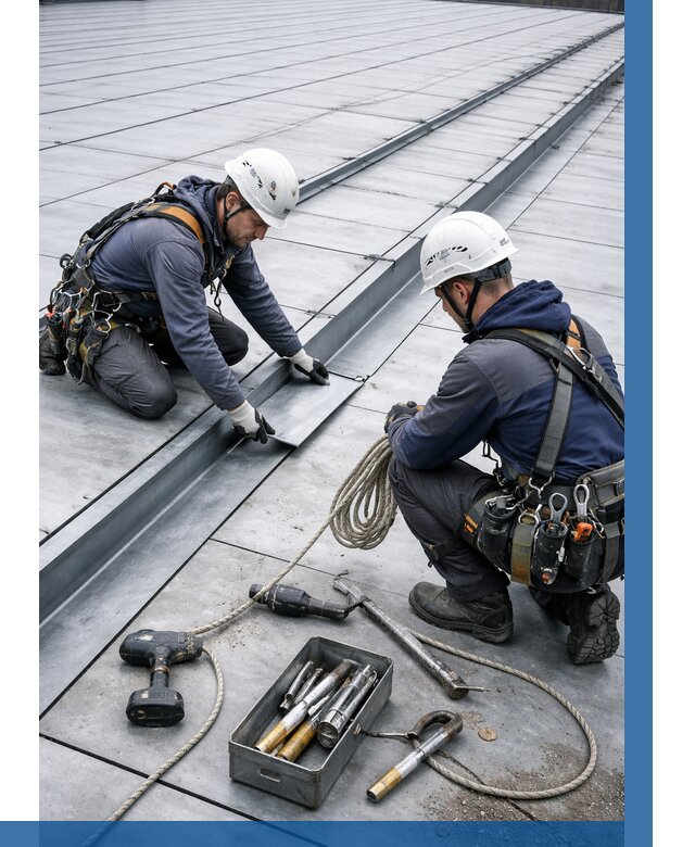 Ремонт фальцевой кровли в Тольятти от 724 р. | ВЫСОТНИК-Тля