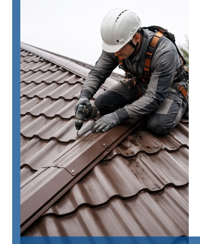 Ремонт металлочерепицы на крыше в Тольятти профессионально