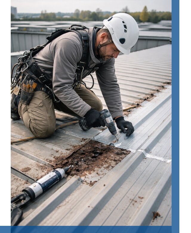 Ремонт профнастила на кровле в Тольятти от 724 р. | ВЫСОТНИК-Тля