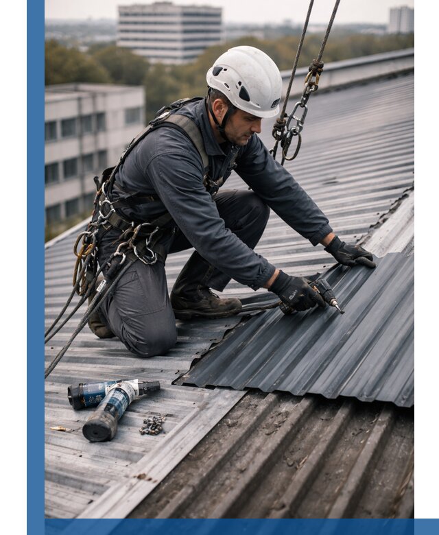 Ремонт профнастила на кровле в Тольятти, работы под ключ