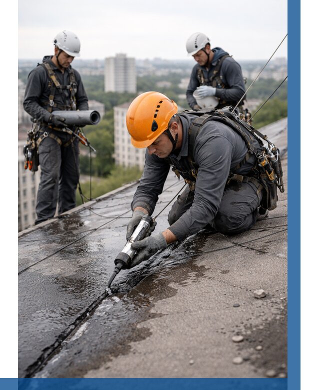 Устранение протечек кровли в Тольятти от 12410 р. | ВЫСОТНИК-Тля