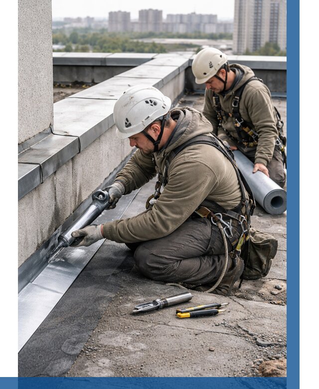 Ремонт кровельных примыканий в Тольятти от 1241 р. | ВЫСОТНИК-Тля