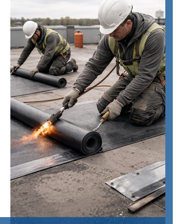 Монтаж наплавляемой кровли в Тольятти от 879 р. — ВЫСОТНИК-Тля