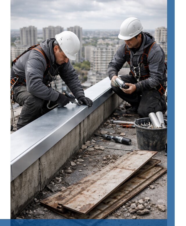 Замена парапетных крышек под ключ в Тольятти от 1241 р. | ВЫСОТНИК-Тля