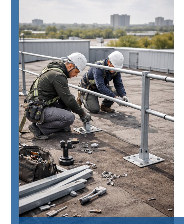 Монтаж кровельного ограждения в Тольятти под ключ с гарантией