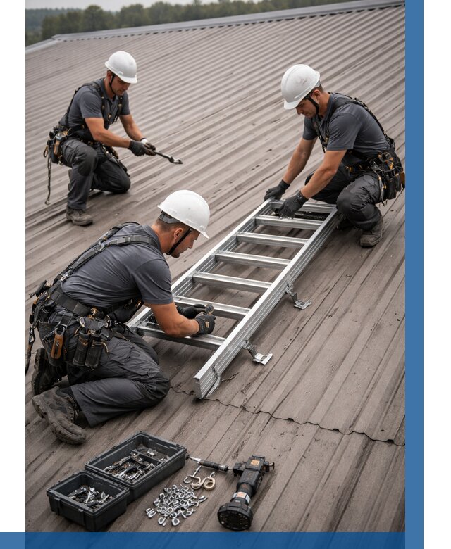 Монтаж кровельной лестницы в Тольятти от 4654 р. | ВЫСОТНИК-Тля