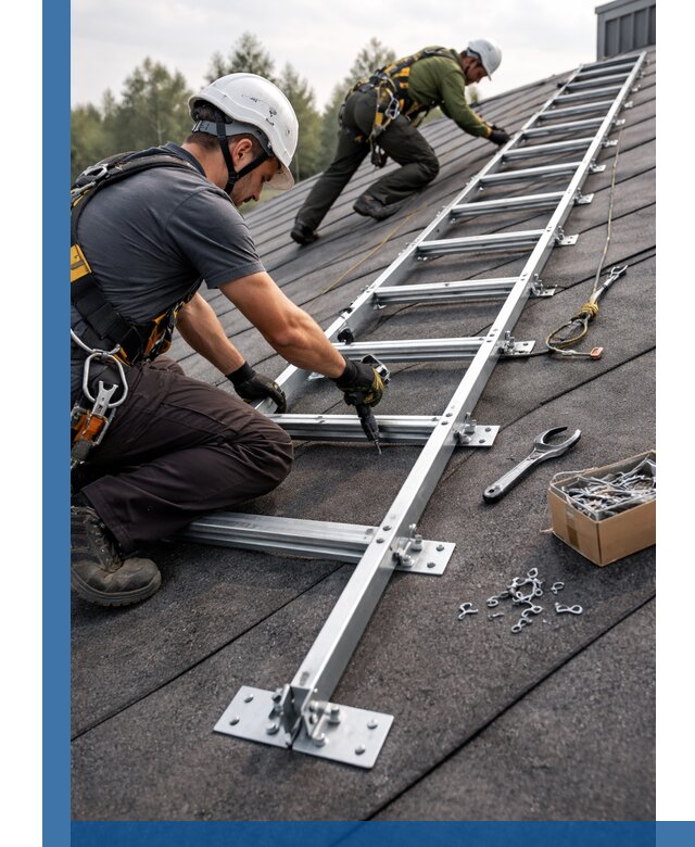 Профессиональный монтаж кровельной лестницы в Тольятти под ключ