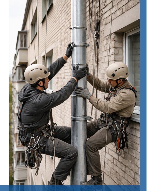 Замена водосточных труб в Тольятти от 6722 р. | ВЫСОТНИК-Тля