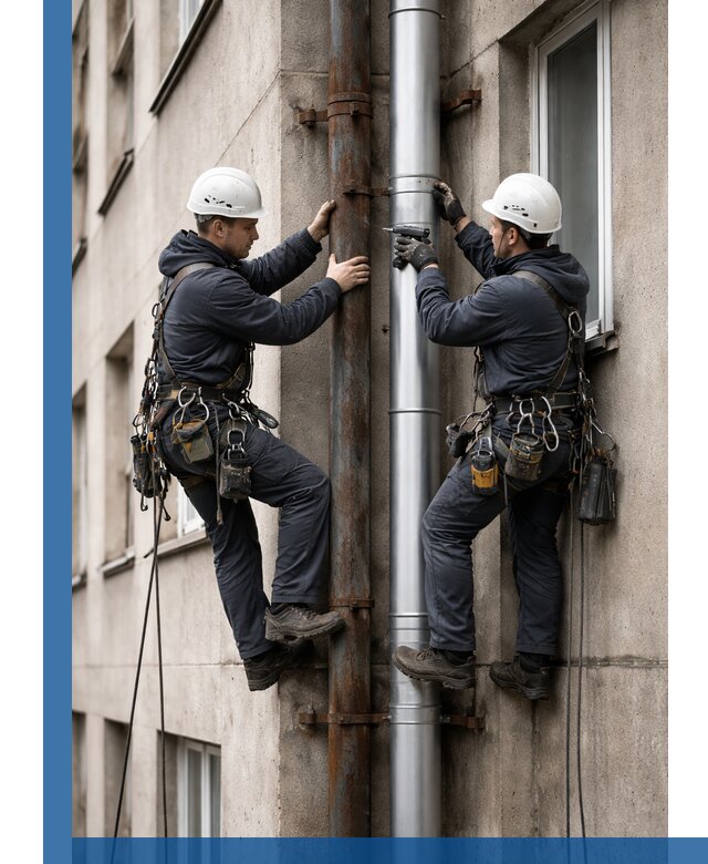 Замена водосточных труб в Тольятти: монтаж и демонтаж под ключ