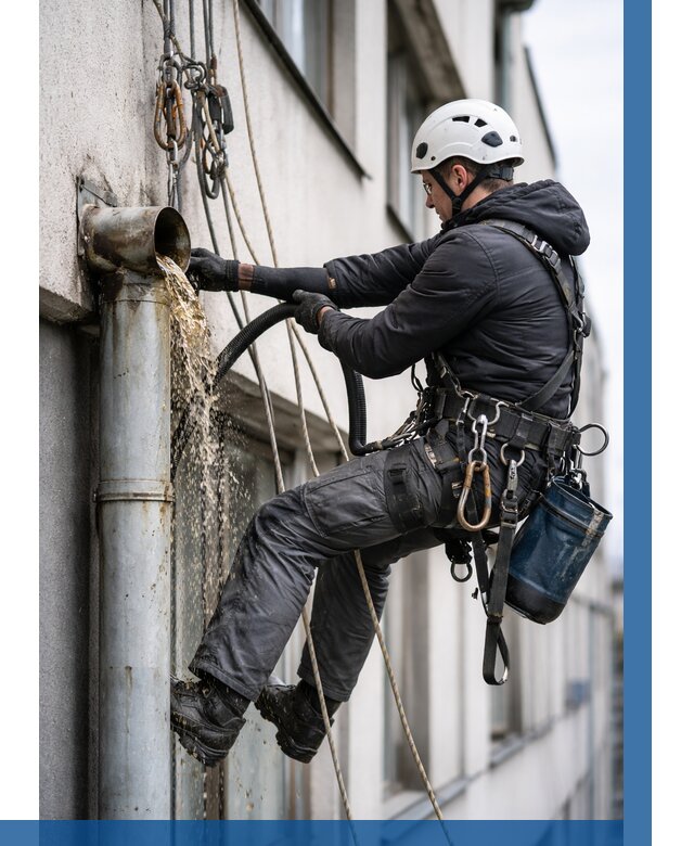 Прочистка водосточных труб в Тольятти от 3620 р. | ВЫСОТНИК-Тля