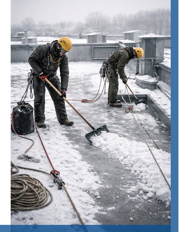 Очистка крыши от снега в Тольятти от 7757 р. | ВЫСОТНИК-Тля