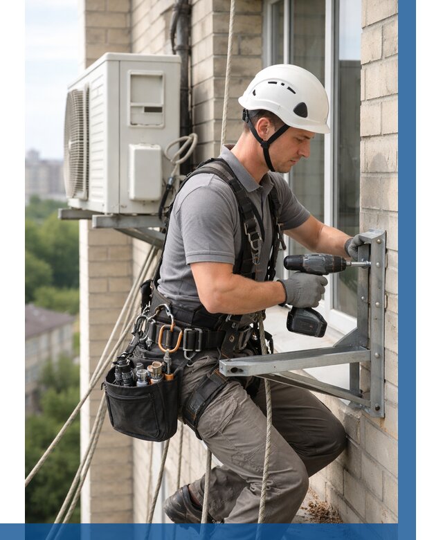 Установка кронштейнов кондиционера в Тольятти от 3620 р. | ВЫСОТНИК-Тля