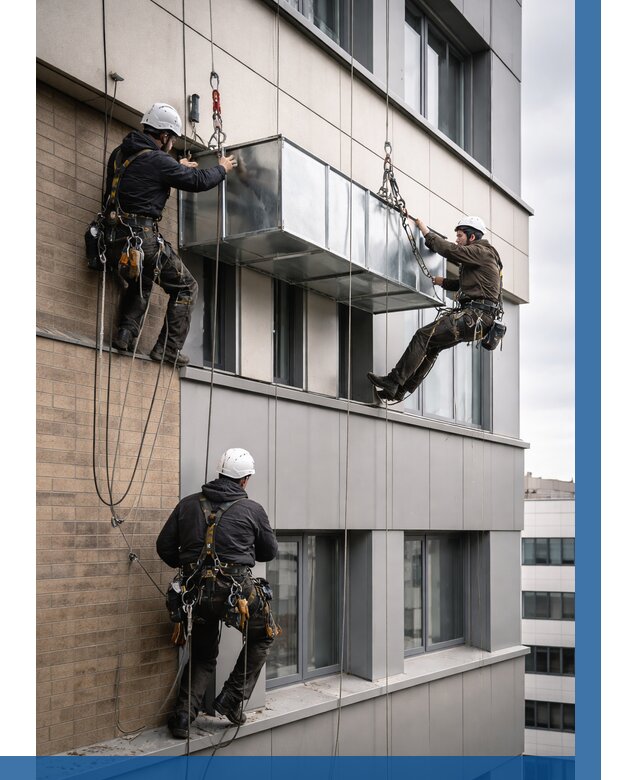 Монтаж воздуховодов на фасаде в Тольятти от 1551 р. | ВЫСОТНИК-Тля