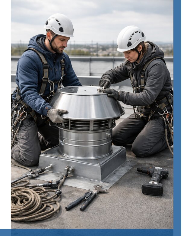 Установка дефлекторов на кровле в Тольятти от 4654 р. | ВЫСОТНИК-Тля