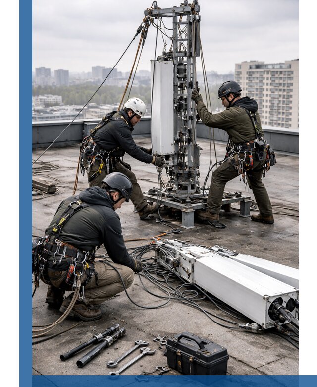 Демонтаж антенн на крыше зданий в Тольятти с гарантией