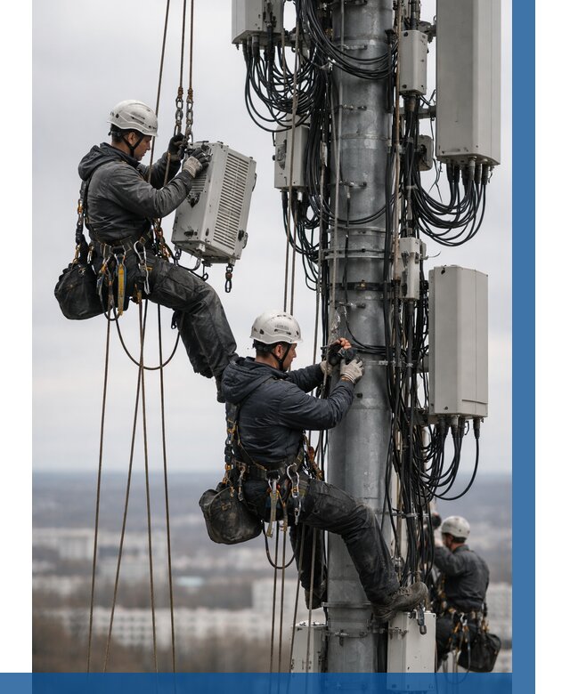 Монтаж оборудования связи на мачте в Тольятти от 7757 р. | ВЫСОТНИК-Тля