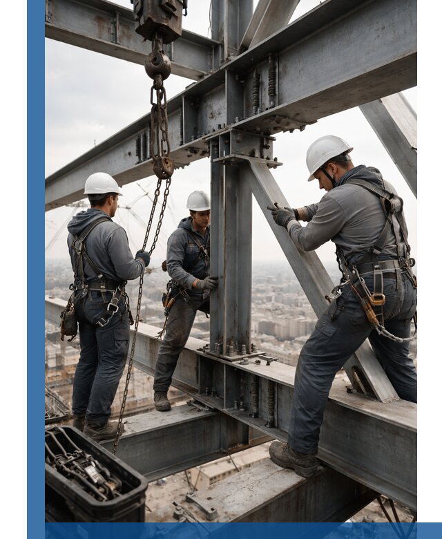 Профессиональный монтаж металлоконструкций на высоте в Тольятти