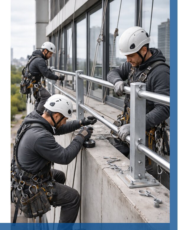 Монтаж ограждений на высоте в Тольятти, от 1241 р. | ВЫСОТНИК-Тля