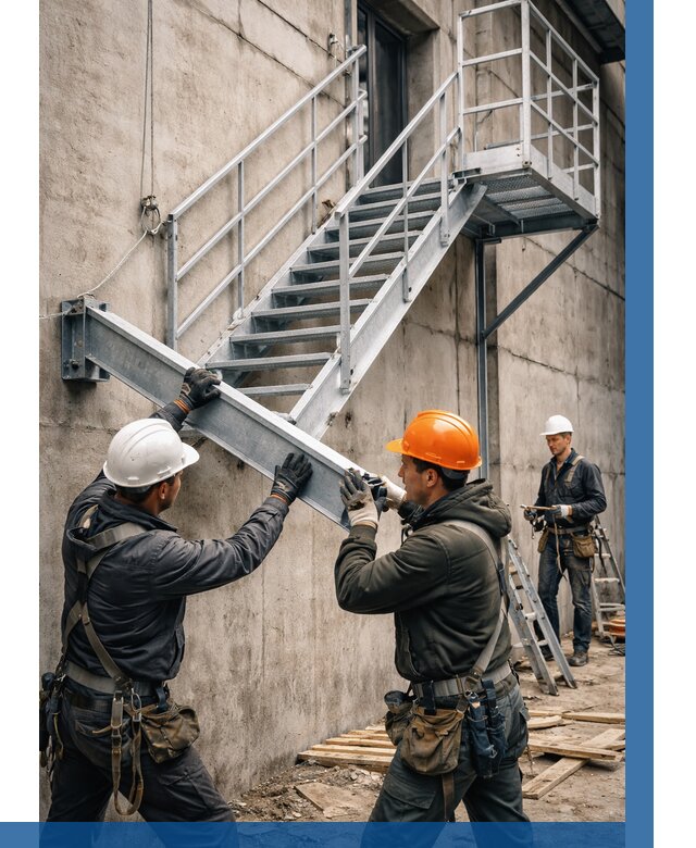 Монтаж металлических лестниц в Тольятти от 15513 р. | ВЫСОТНИК-Тля