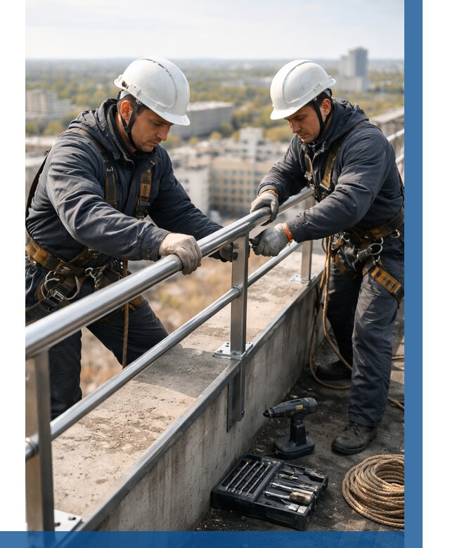 Монтаж перил на высоте в Тольятти от 2586 р. | ВЫСОТНИК-Тля