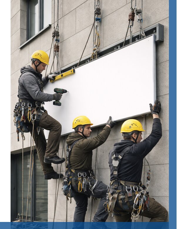 Монтаж рекламной вывески в Тольятти от 8274 р. | ВЫСОТНИК-Тля